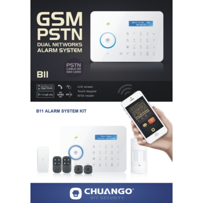 Bộ báo động chống trộm không dây dùng SIM và line CHUANGO CG-B11